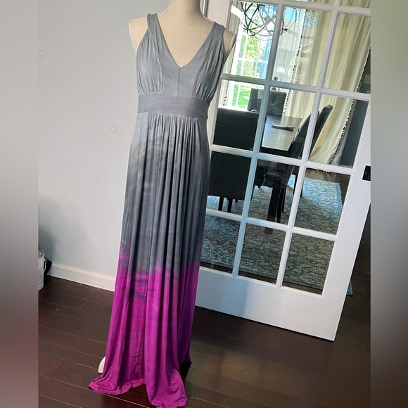 PINK LOTUS tank maxi dress size S, pink and grey ombre - Picture 2 of 10